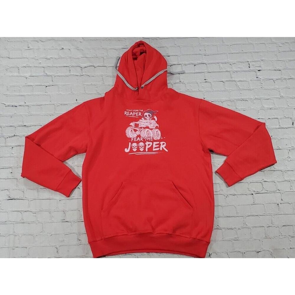 Spread Shirt Dont Fear The Reaper Fear the Jeeper Red Hoodie MENS SIZE XL